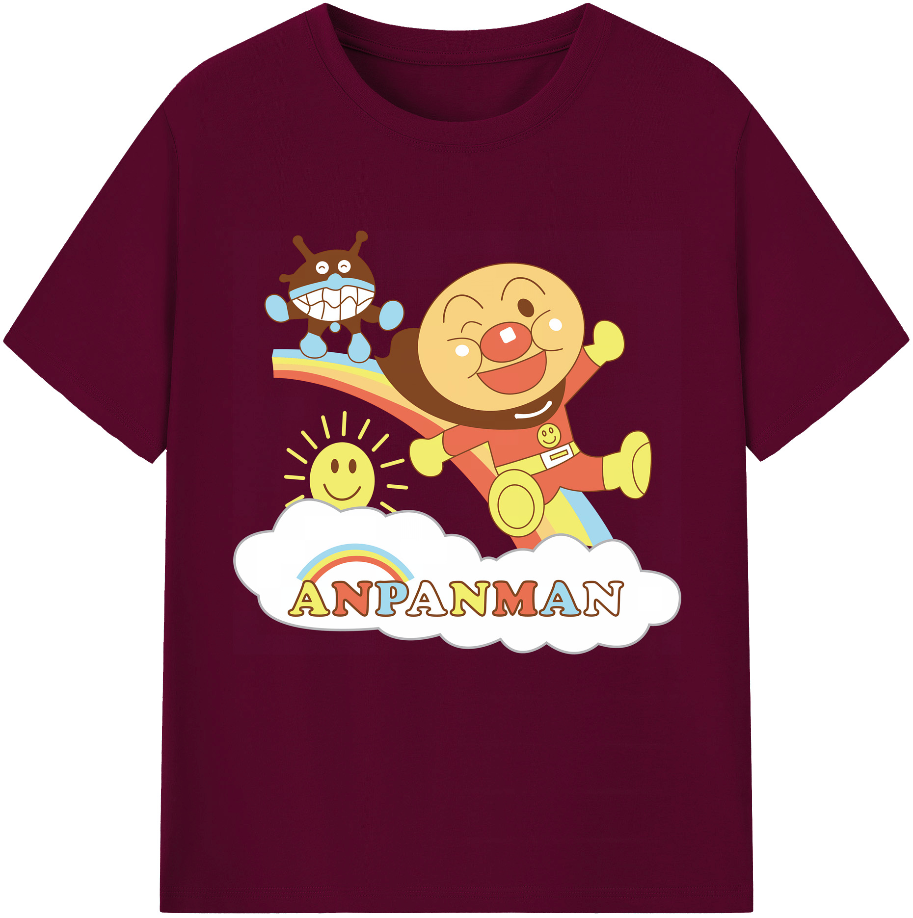 （画像用） アンパンマン Anpanman レディースカジュアルプリントTシャツ（綿100％）